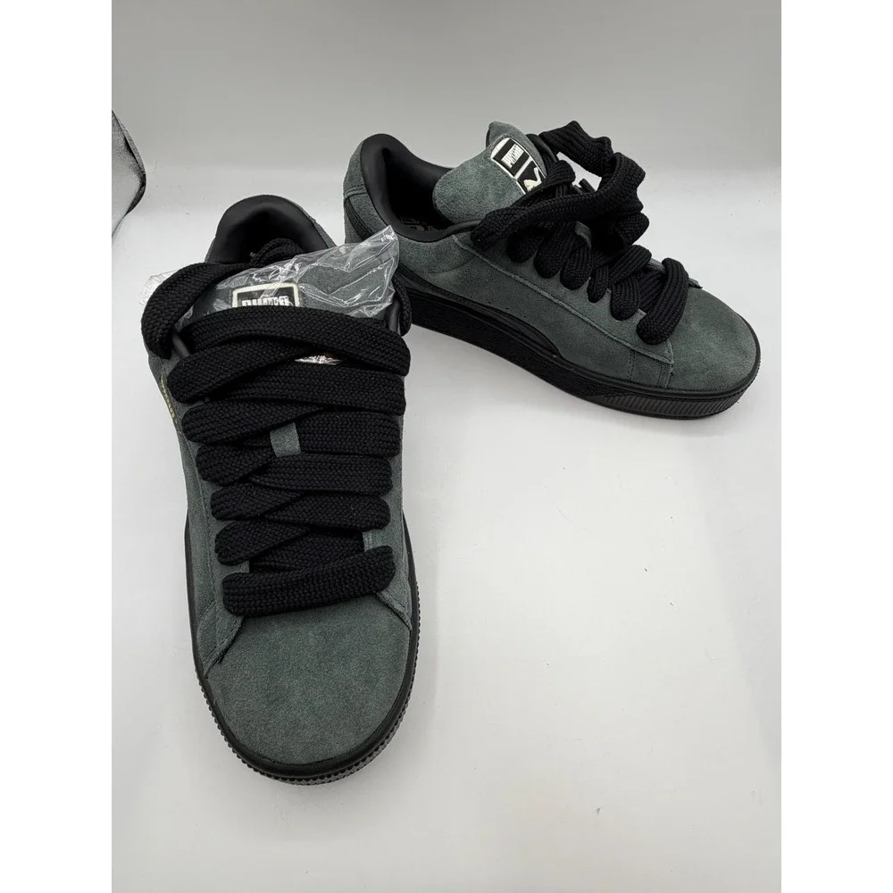 Puma Suede XL Sneakers Men's 10, EU 43,Gray,Black,Gold,395205-31, NIB